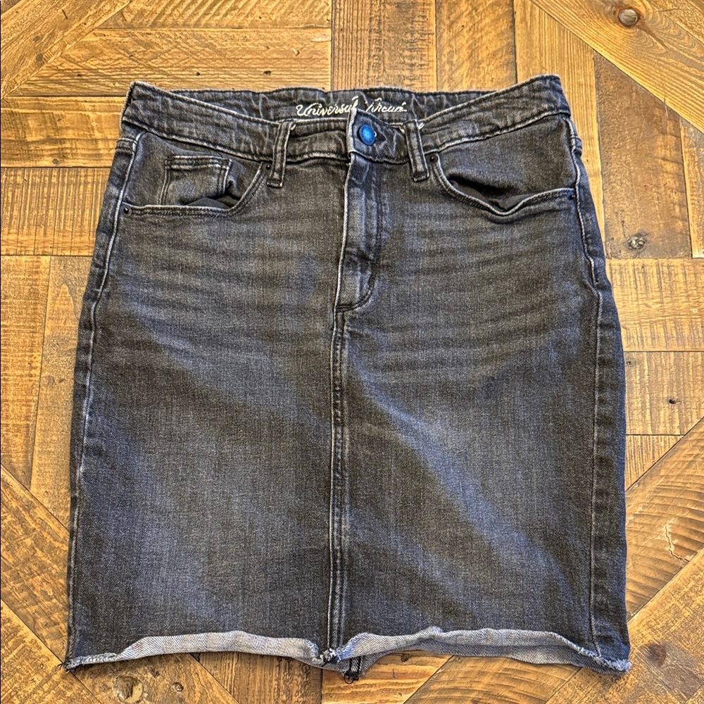 Universal Thread Dark Gray Denim Mini Skirt
